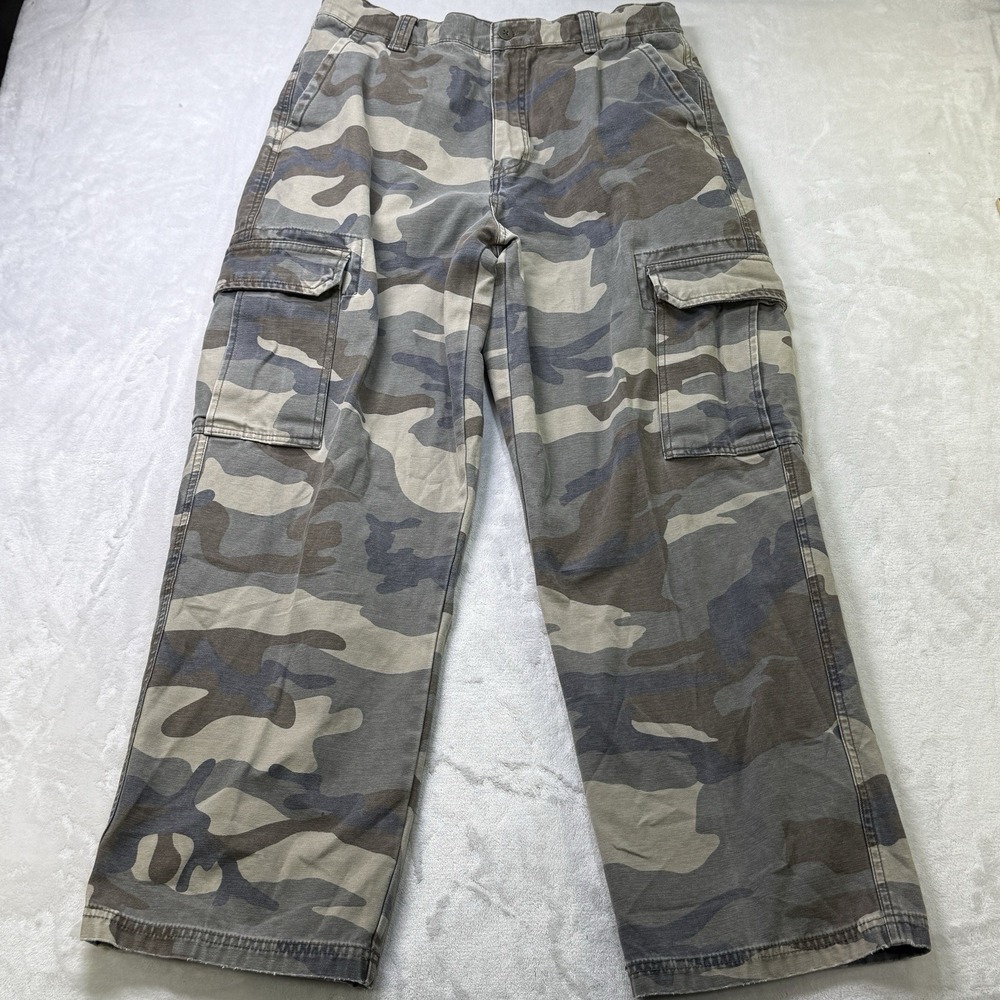 Vintage Mossimo Camo‎ Cargo Pants Men's 34x30 Military Utility Y2K Paratrooper